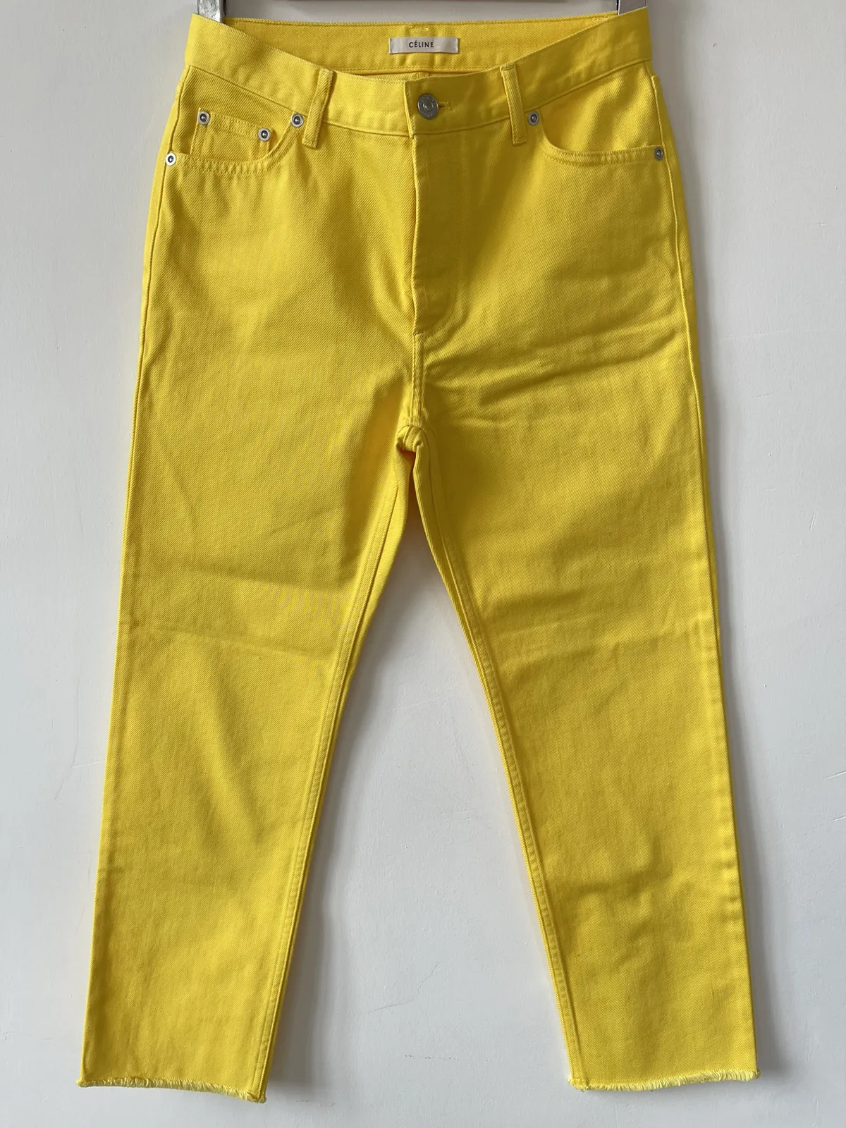 Céline by Phoebe Philo yellow straight jeans