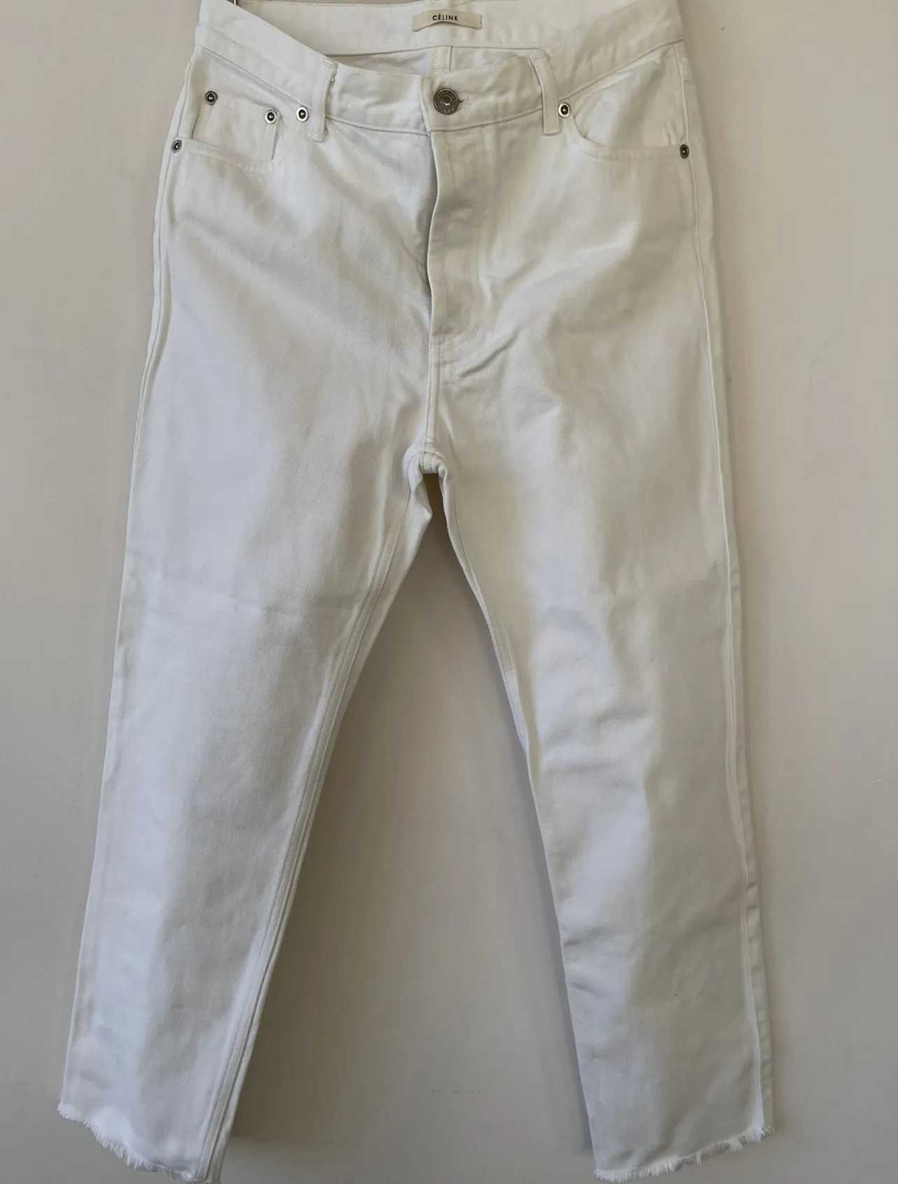 Céline by Phoebe Philo white straight jeans