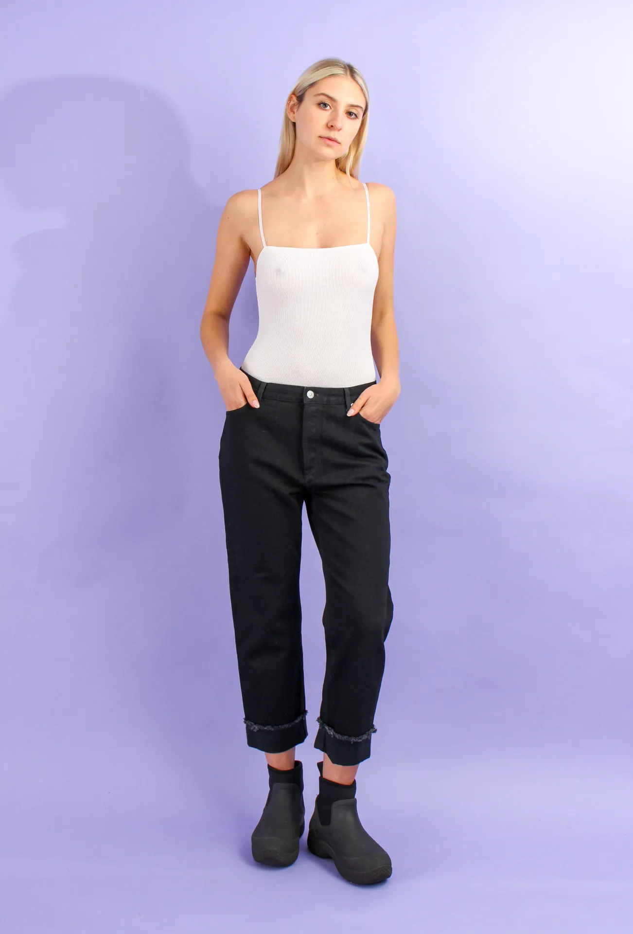 Celine Phoebe Philo Black Jeans Raw Hem sz M