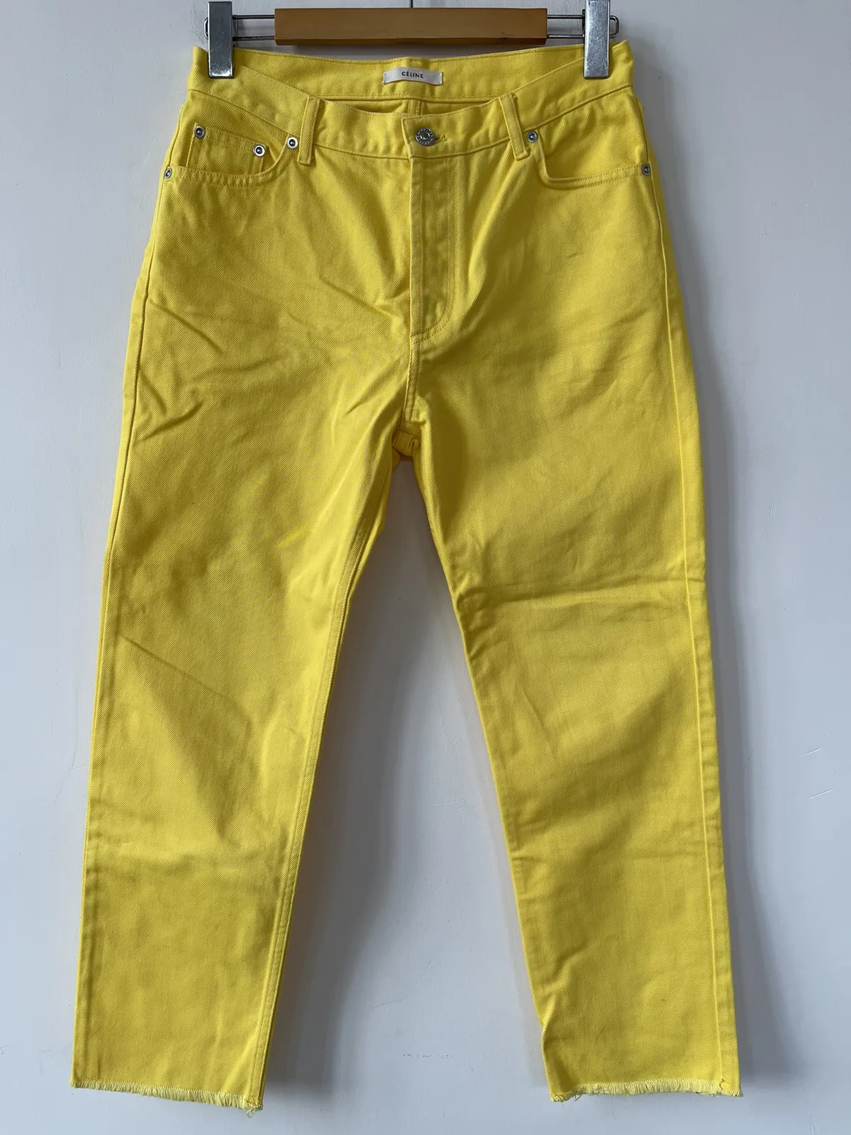 Céline by Phoebe Philo yellow straight jeans