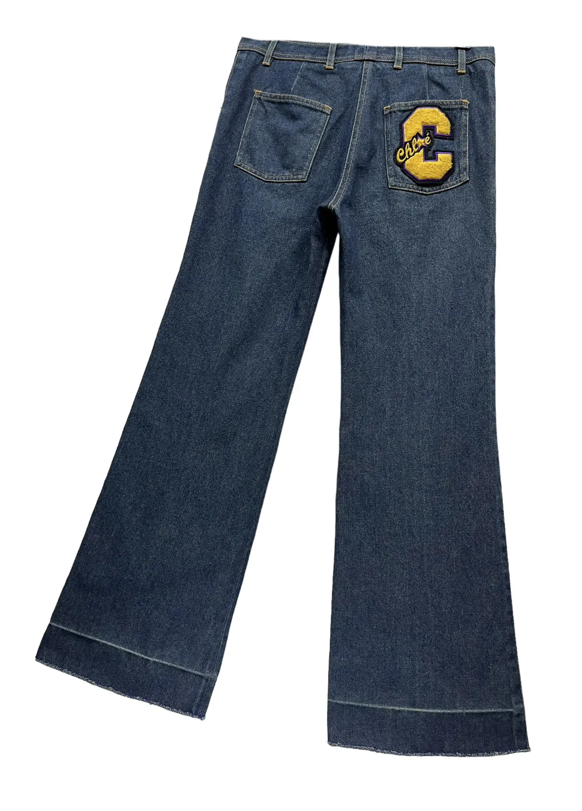 🔥Vintage CHLOE Flare Petit Jeans Made In France Riri Zipper