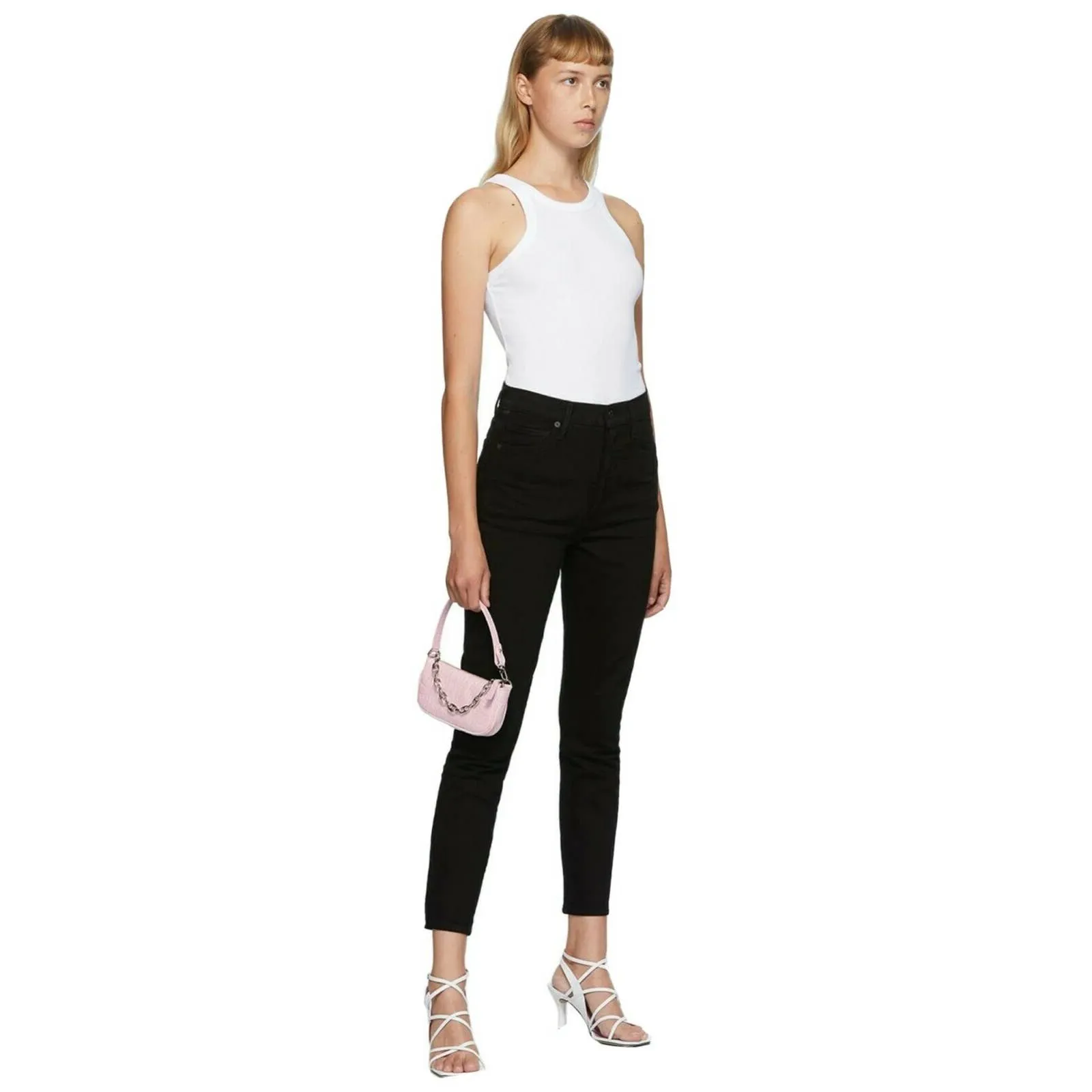 citizens of humanity olivia crop high rise slim denim 27