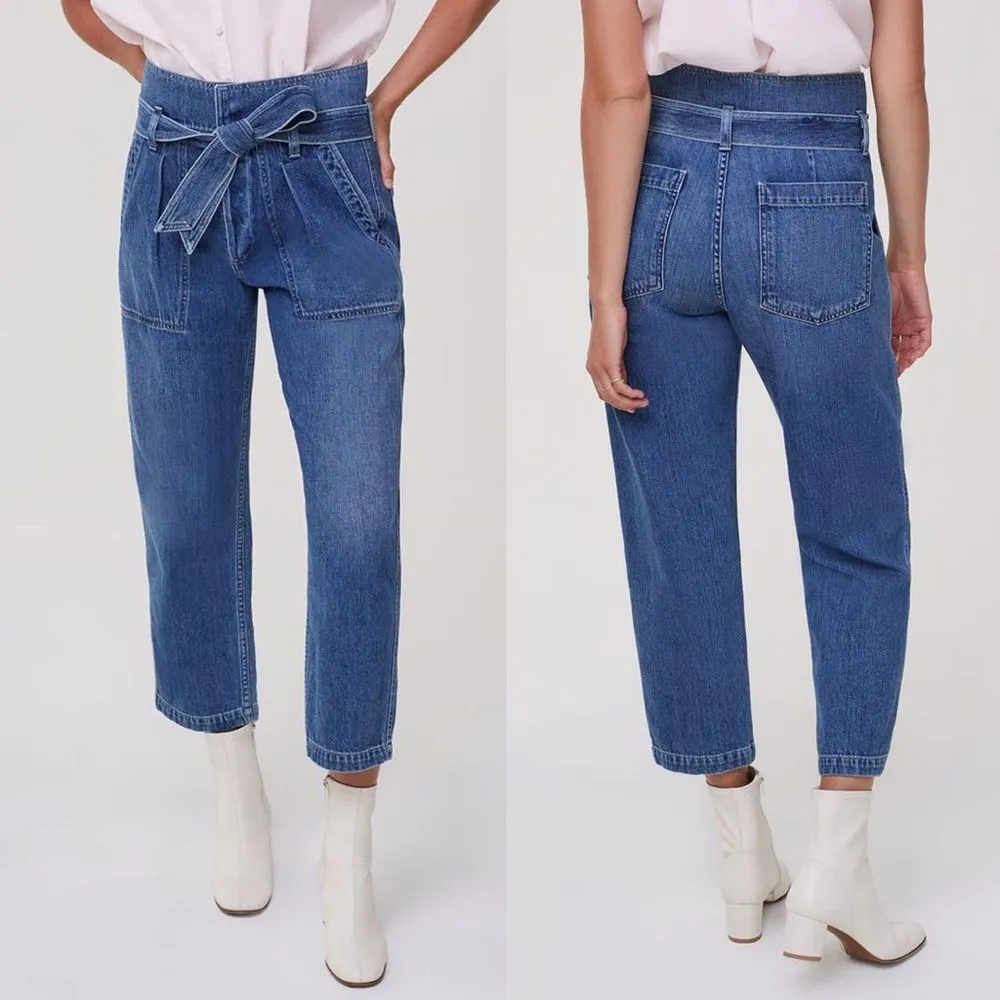 Citizens Of Humanity Jeans Noelle Belted Cargo In Sweet Sea