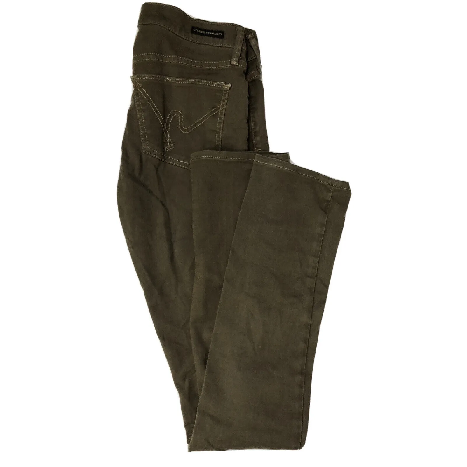 Citizens Of Humanity Ava Womens 26x33 Green Denim Jeans Slim