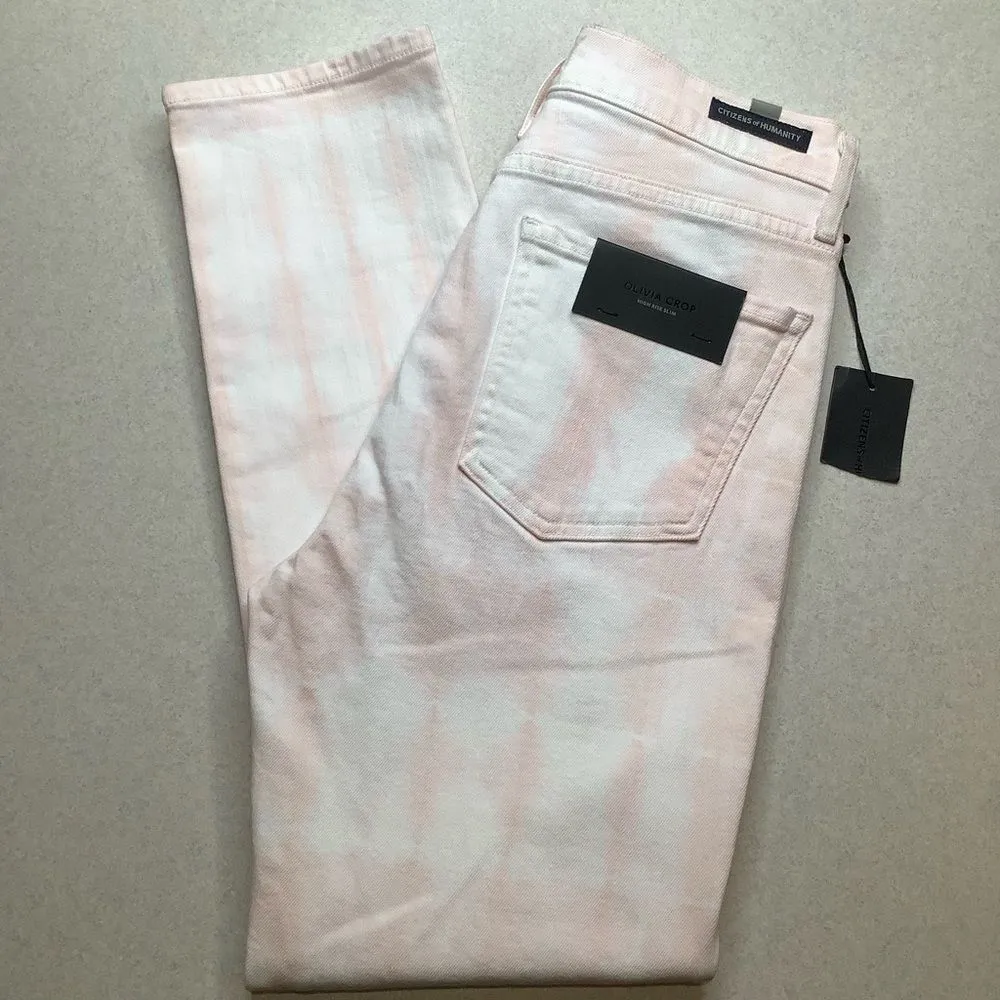 Citizens Of Humanity Olivia Crop High Rise Slim 27 Rose Wate