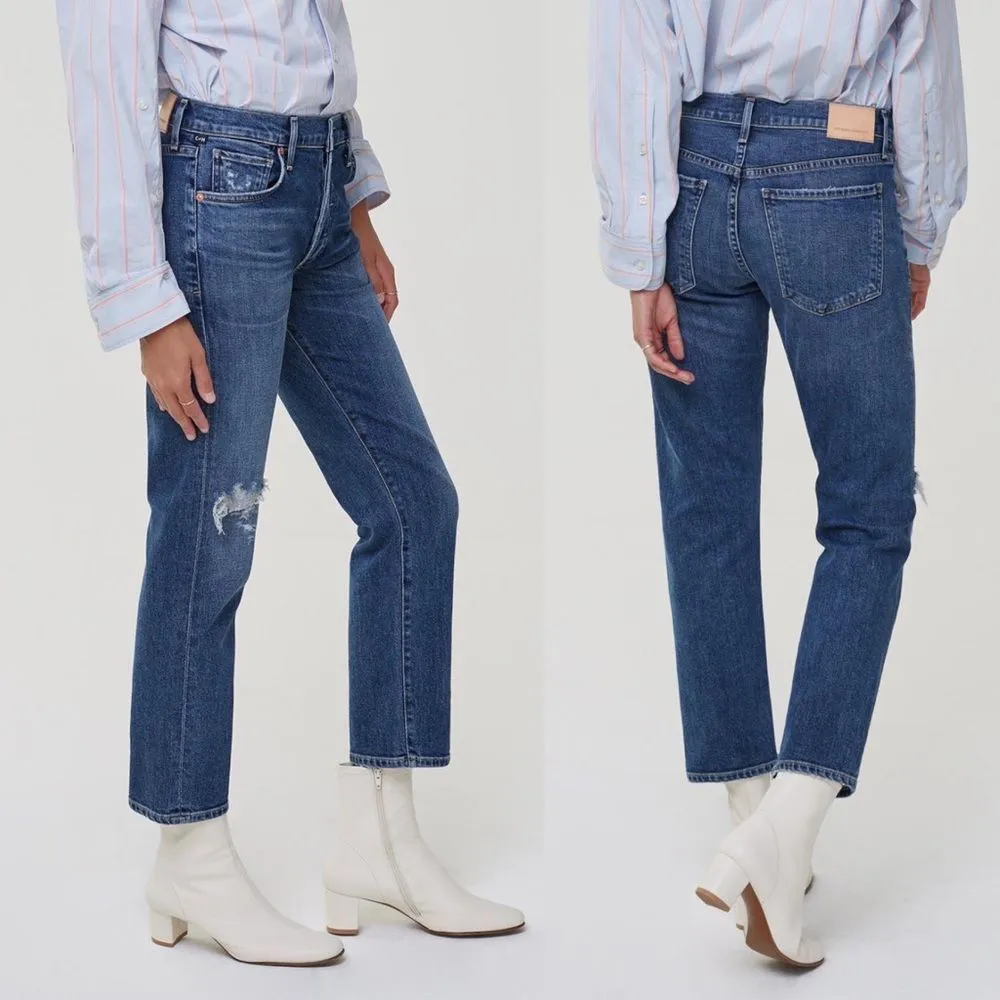Citizens Of Humanity Emerson Slim Boyfriend 26 Distressed Te