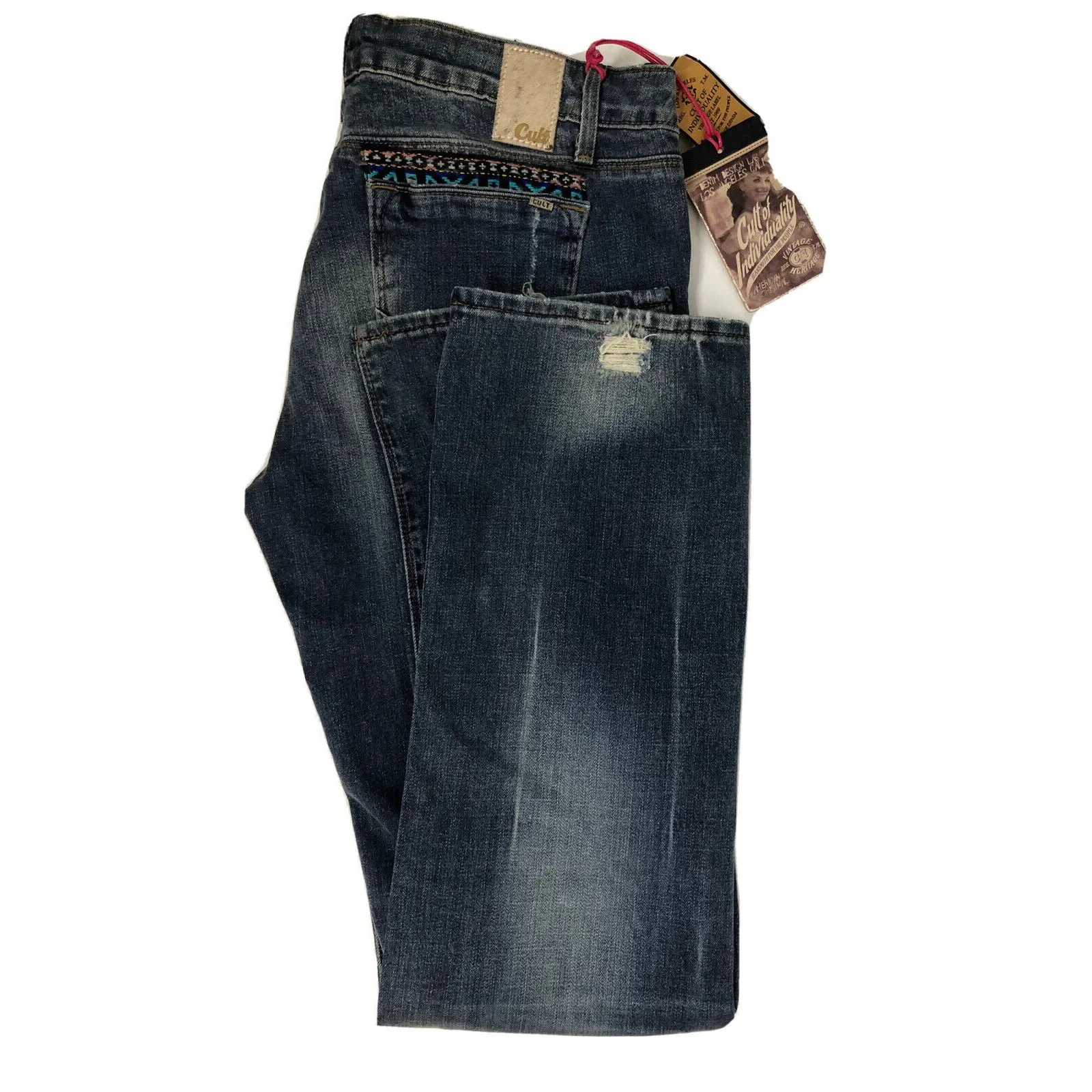 Cult Of Individuality Karma Women 32x34 Blue Denim Jeans