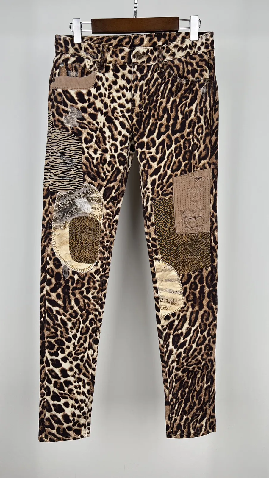 Denim and Supply Ralph Lauren Patchwork Leopard Denim Pants