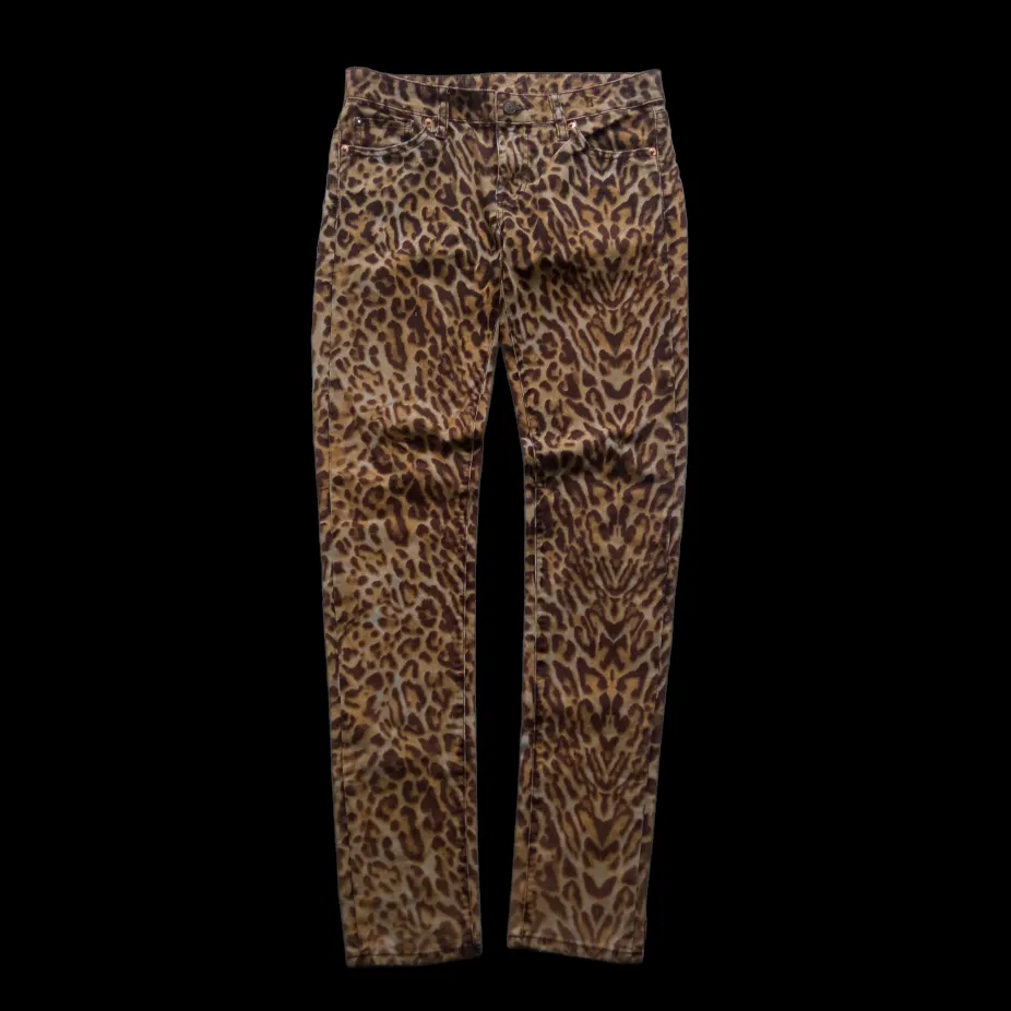 ⚡SENDOFFER⚡Vintage Leopard Skinny Pants Denim Supply RL