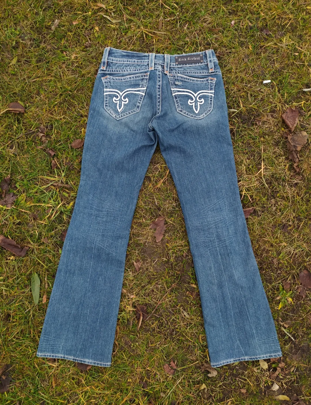 Vintage Y2K Rock Revial Drain style Cross logo denim Jeans