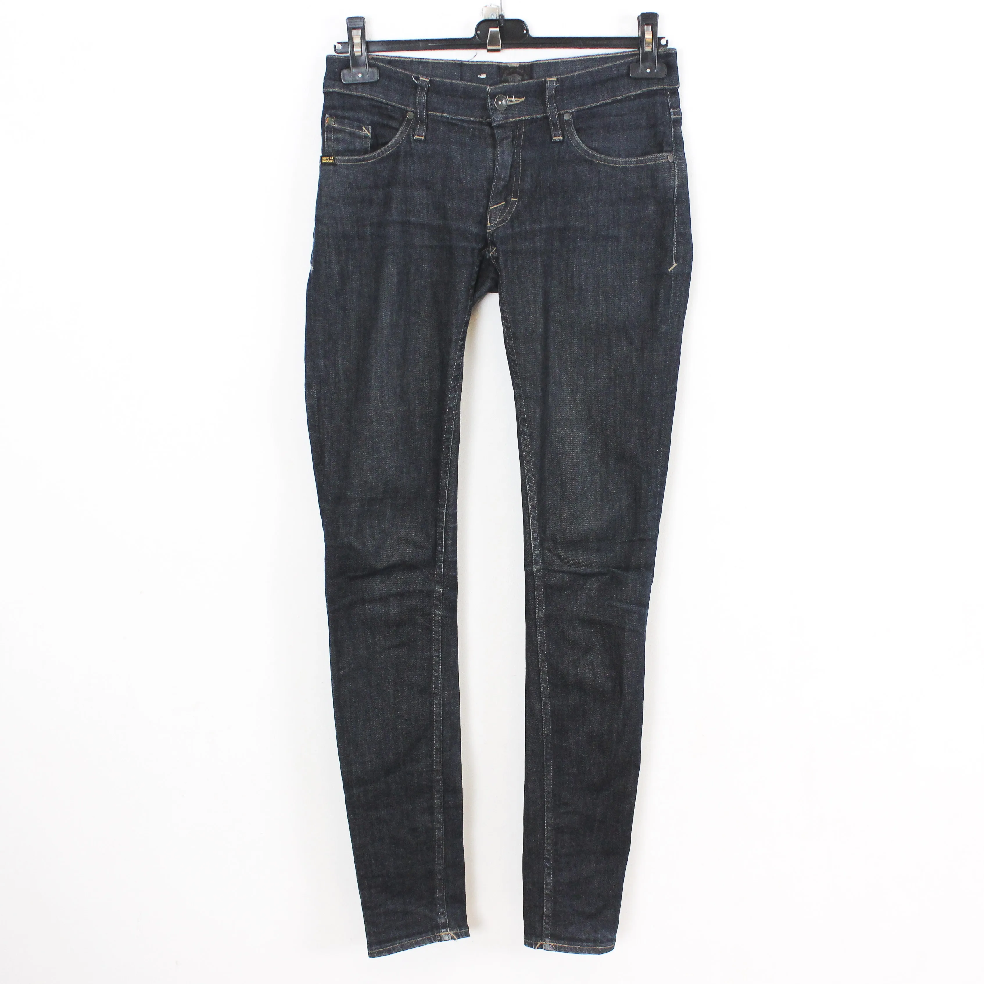 Slender W29 L32 Slim Jeans Pants Skinny Trousers Blue Zip