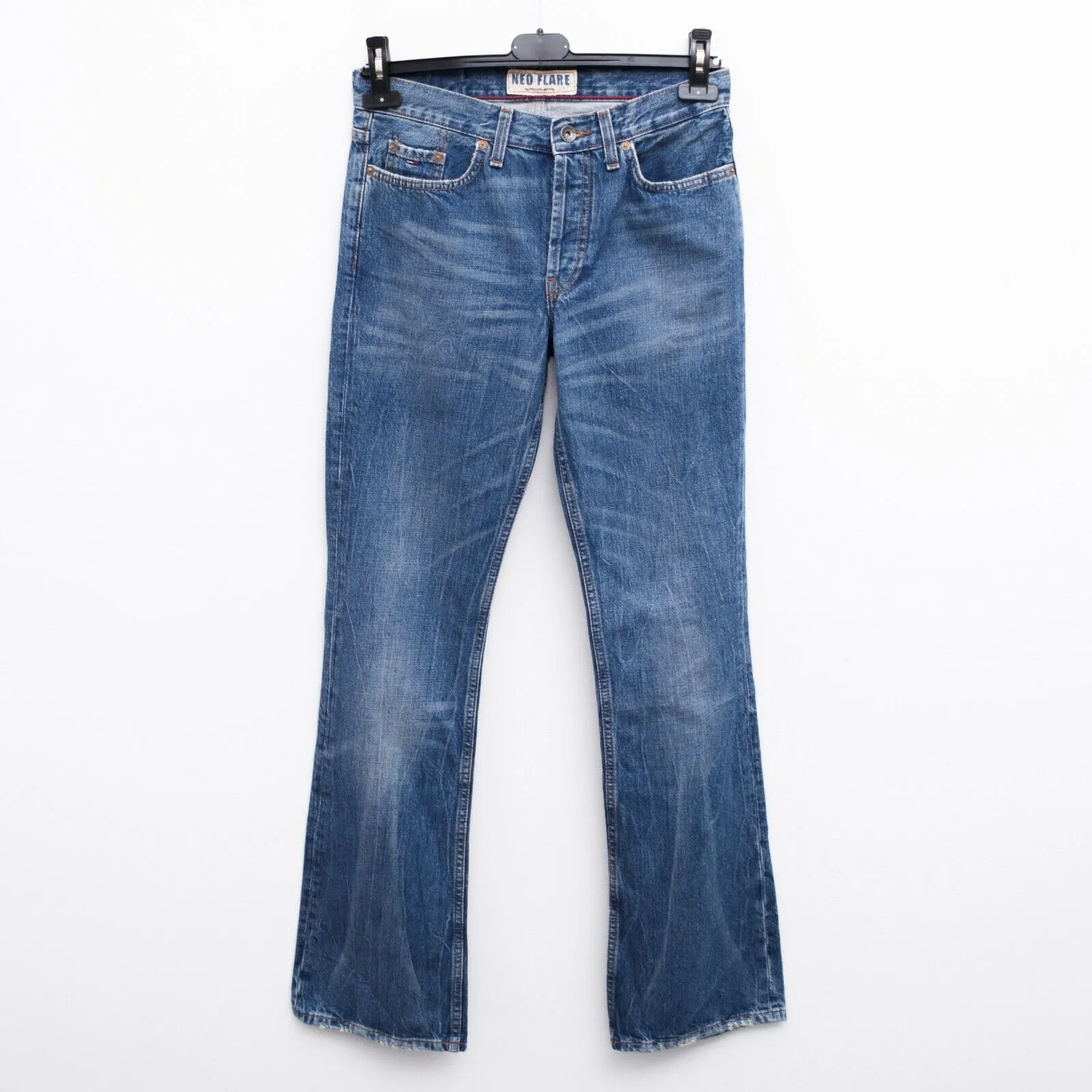 Neo Flare Womens Straight Jeans W27 L34 Pants Denim Trousers