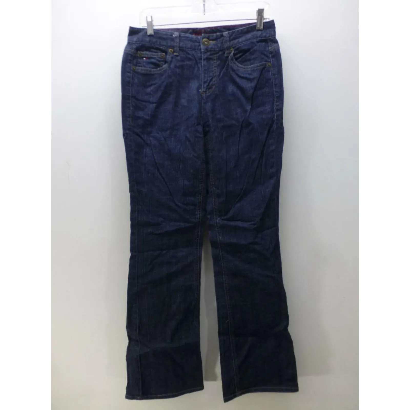 Tommy Hilfiger TH Hope long blue denim Jeans pants womens sz 8 L 33 inseam