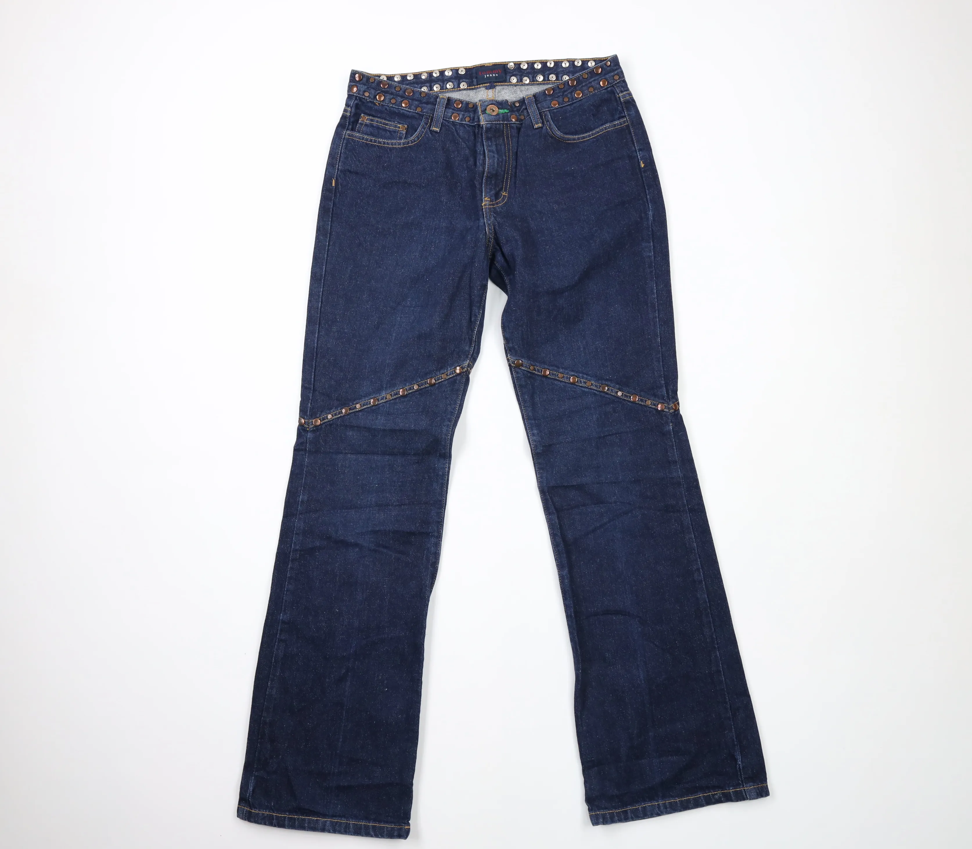 Vintage Tommy Hilfiger Copper Studded Hipster Flared Jeans