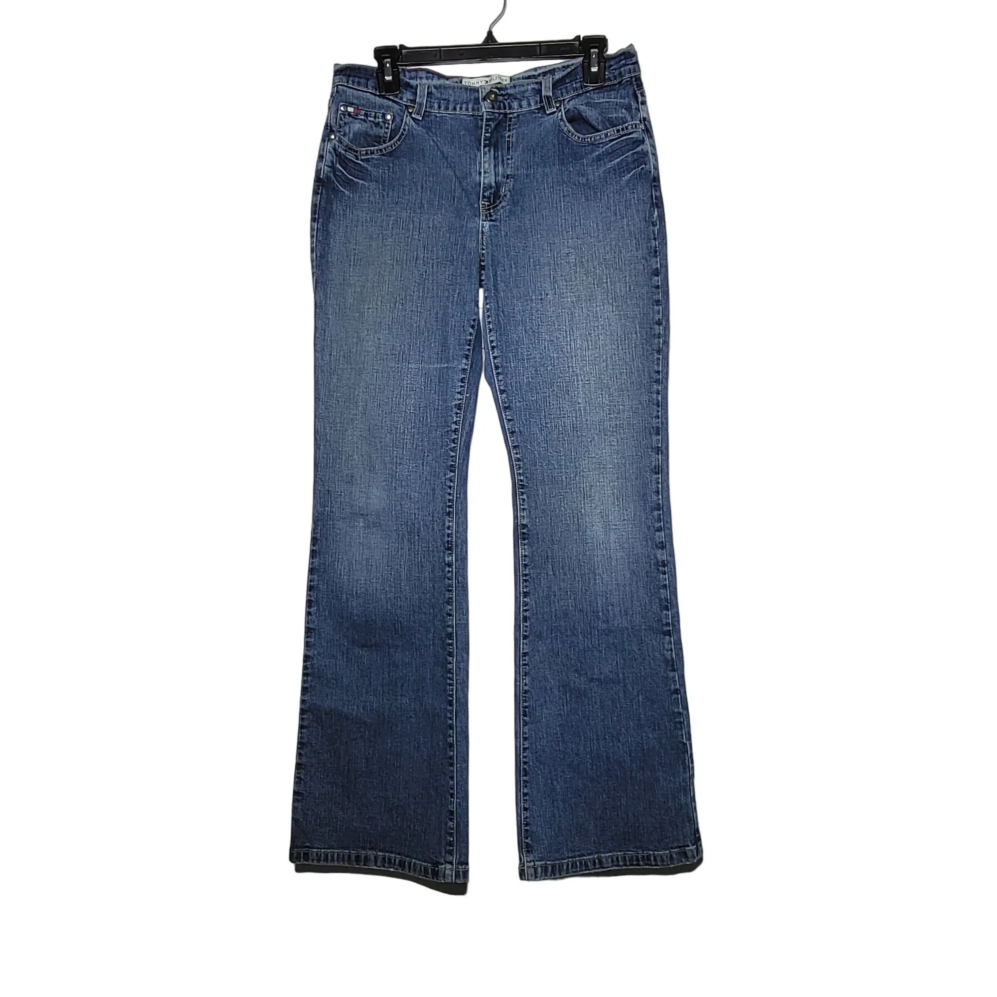 Y2K 2004 Tommy Hilfiger Low Rise Flare Denim Jeans 10 Long