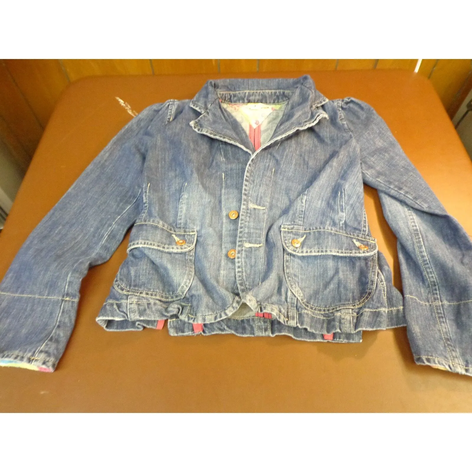 TOMMY HILFIGER Denim Button Jean Jacket - SIZE 4
