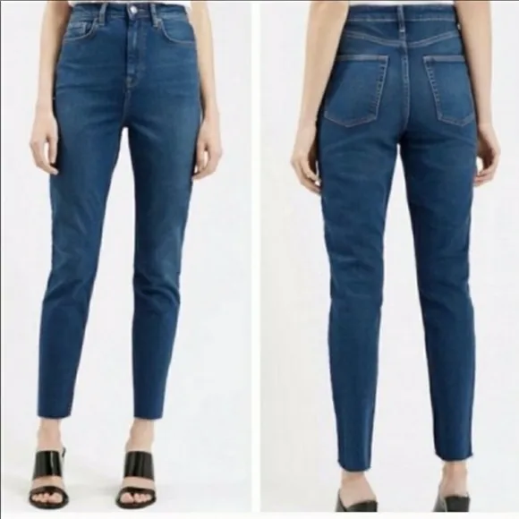 Topshop Moto Binx Highrise Raw Hem Skinny Jeans 24