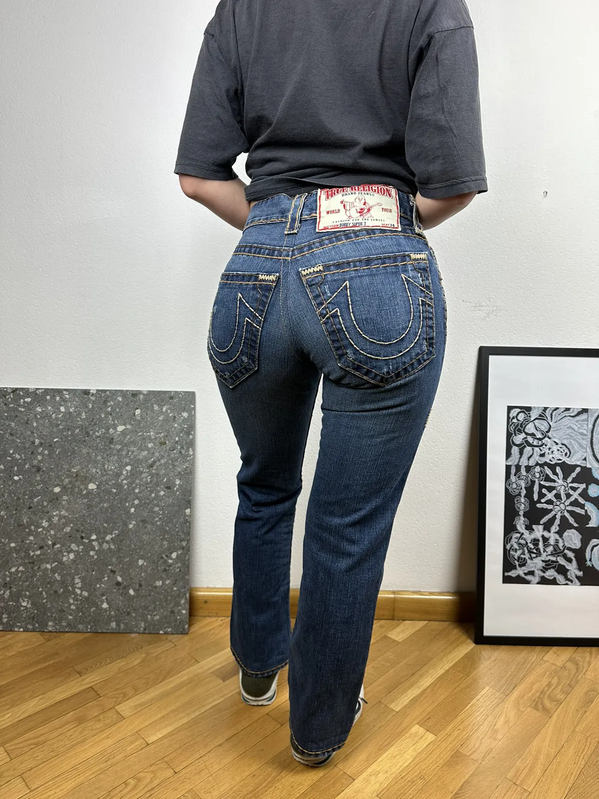 Vintage True Religion Jeans Ricky Super QT Seat 34