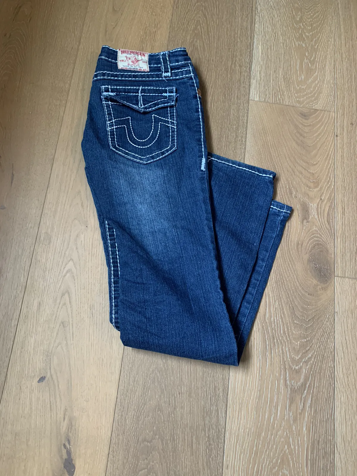 White Stitched True Religion Jeans