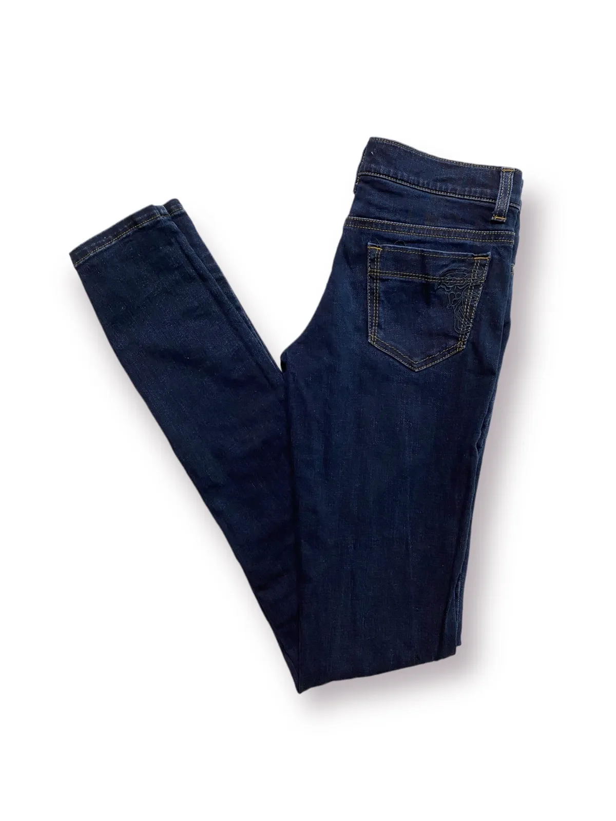 Versace blue navy jeans slim fit highend Medusa