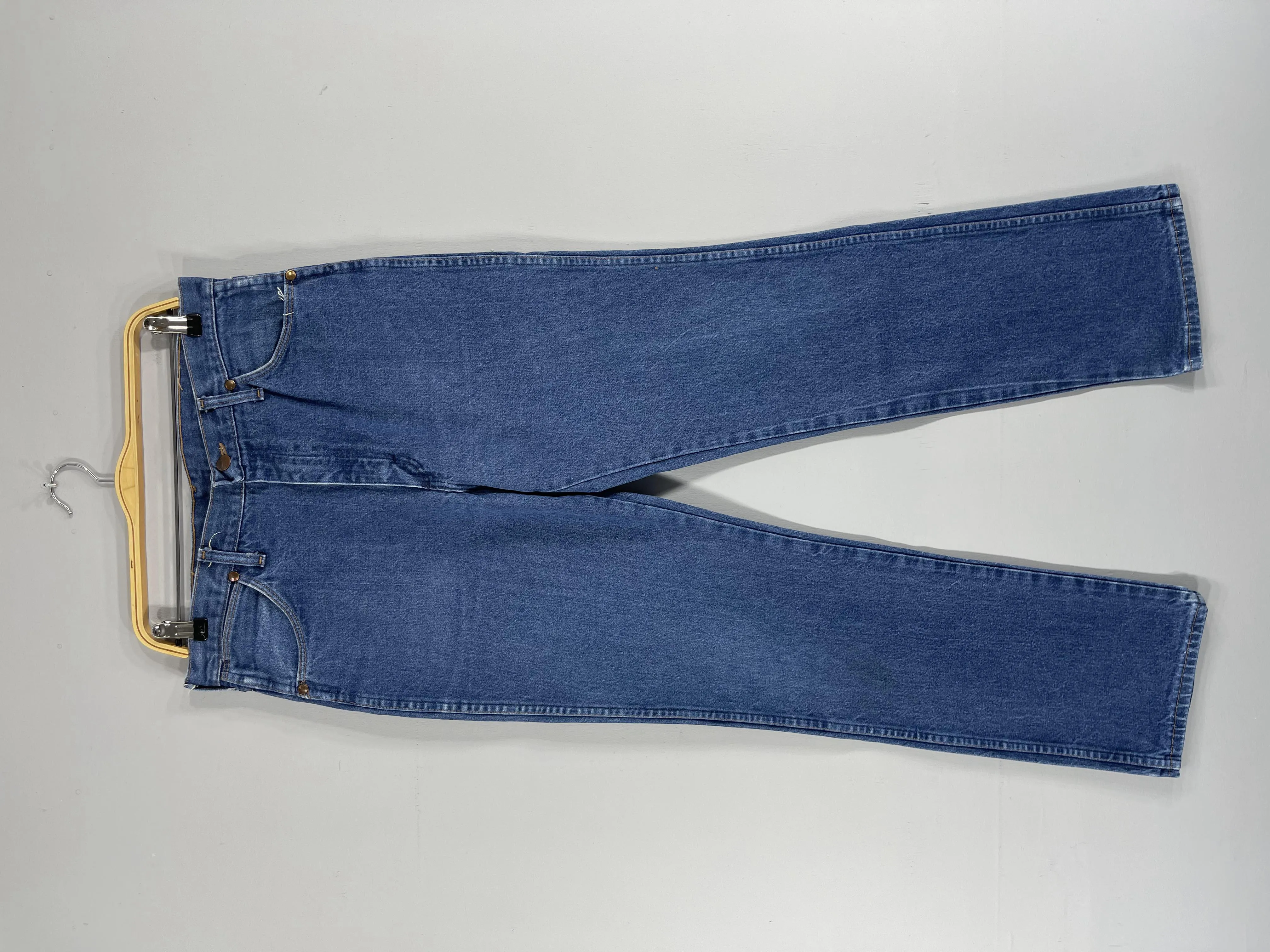 W34 L31 Vintage Wrangler High Waisted Dark Wash Jeans