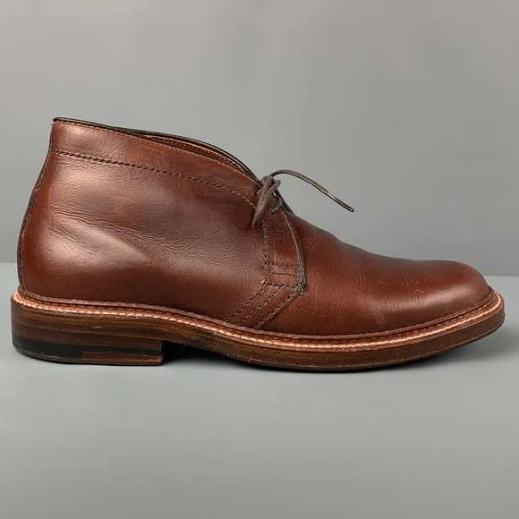ALDEN Brown Leather Chukka Boots
