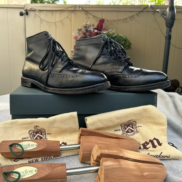 RARE Alden for Epaulet Brixton Wing Tip Boots authentic in box