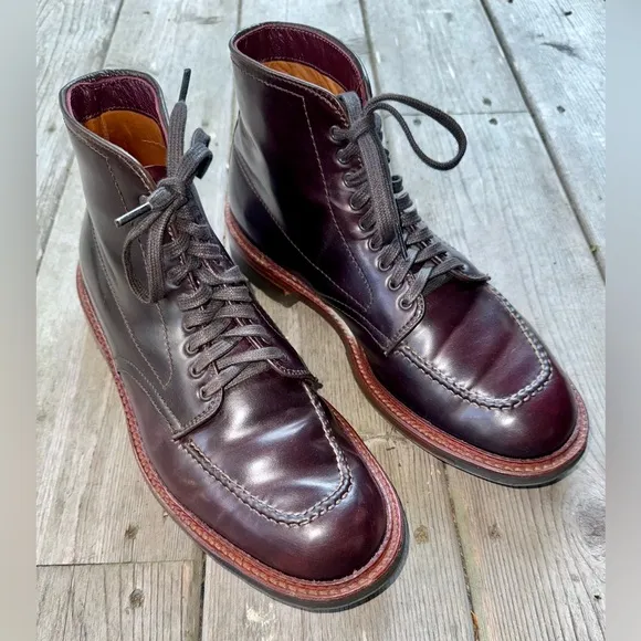 Alden - Indy Boot Shell Cordovan Commando Sole - Color 8 - 7.5 D - Worn 3 Times