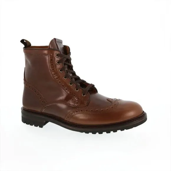 Allen Edmunds Chapman Weatherproof Wingtip Boot Natural Brown Size 9.5 4897