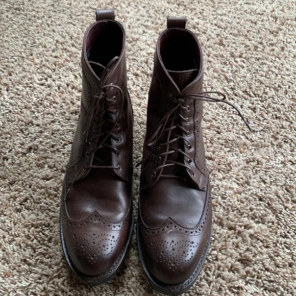 Men’s Size 11 D Allen Edmonds Brown Leather Weatherproof Dalton Wingtip Boots