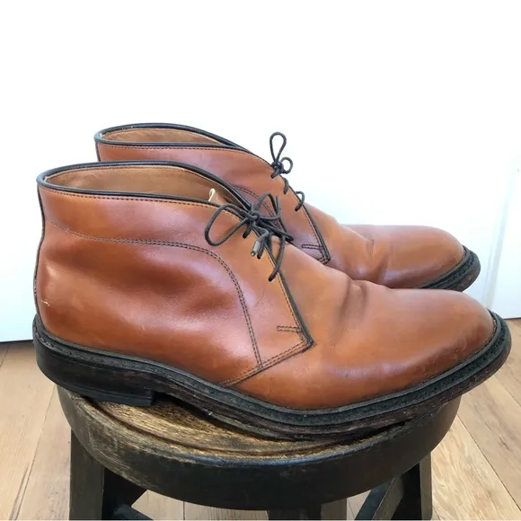 Allen Edmonds Dundee walnut brown shell Cordovan boots Sz 7.5 D
