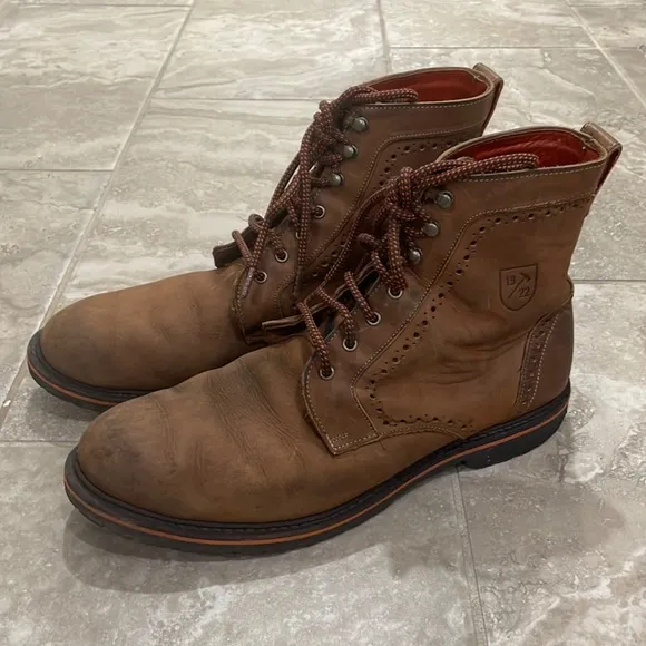 Allen Edmonds Brown Leather  Boots Sz 13 D