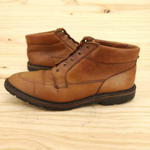 Allen Edmonds Mens Cascade Boots Sz 10.5 D Brown Leather Chukka - NEEDS WORK
