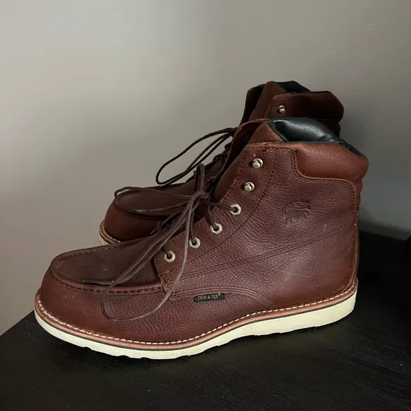 CHIPPEWA MEN'S WATERPROOF WORK BOOTS - SOFT TOE SIZE 14EE (Wide)
