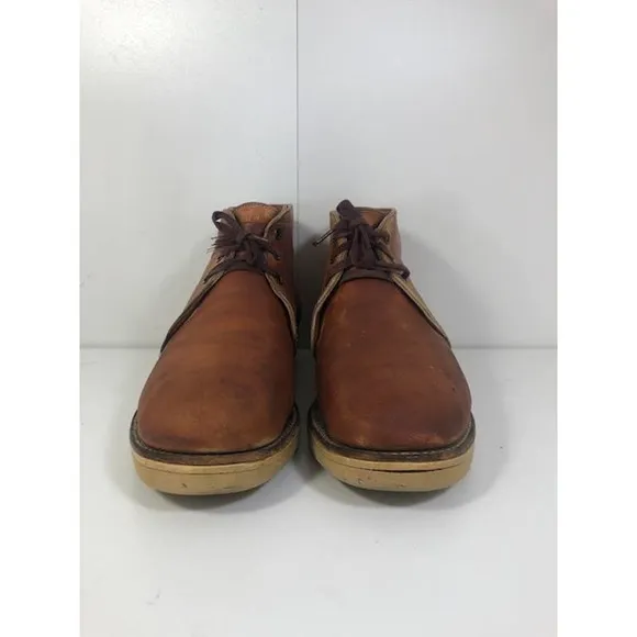 Chippewa Tan Leather Lace-Up Ankle Boots Booties Men's US 8.5