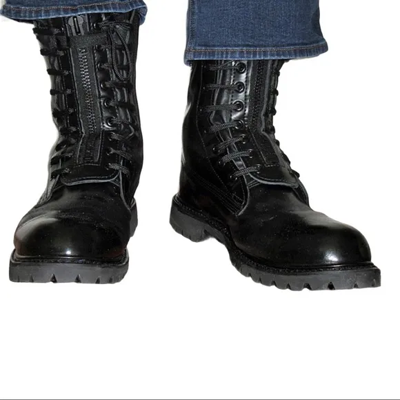 CHIPPEWA Moto Boots High Ankle 8.5 Black VIBRAM
