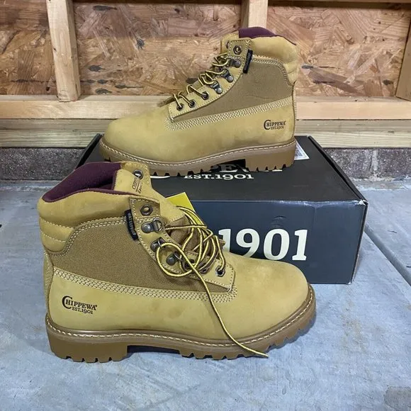 Chippewa Golden 24514 Leather Boots 6" Insulated Soft Toe Work Boots Size 9M
          
      NWT