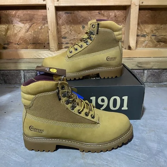 Chippewa Golden (24514) Leather Boots 6" Insulated Soft Toe Work Boots Size 8W
          
      NWT
