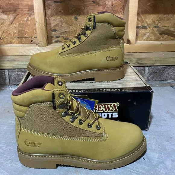 Chippewa Golden 24513 Leather Boots 6" Insulated Soft Toe Work Boots Size 8M
          
      NWT
