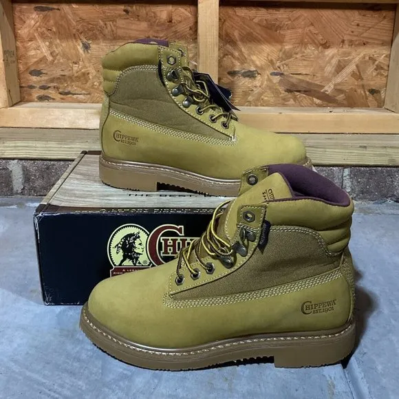 Chippewa Golden (24513) Leather Boots 6" Insulated Soft Toe Work Boots Size 7.5W
          
      NWT