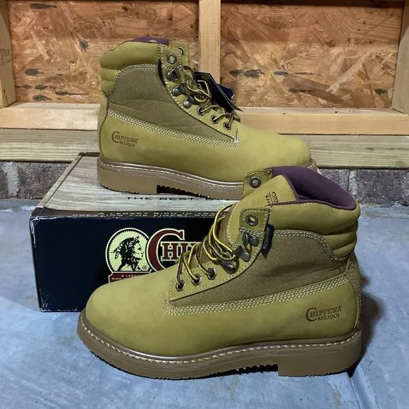 Chippewa Golden (24513) Leather Boots 6" Insulated Soft Toe Work Boots Size 7W
          
      NWT