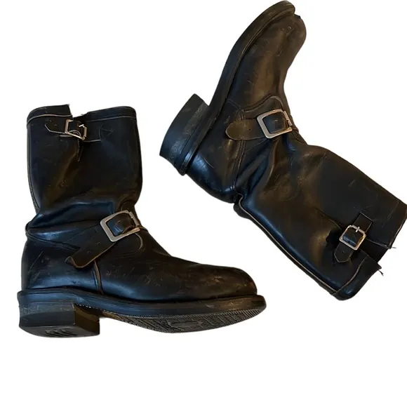CHIPPEWA Steel Toe Leather Work Boots Harness Style Men’s Size 7 D