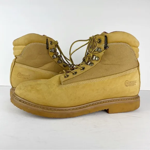 Chippewa Leather 6" Waterproof Insulated 24513 Honey Nubuck Lace Up Work Boot