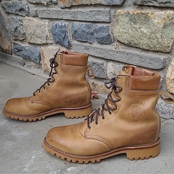 Chippewa original leather vintage  work utility boots