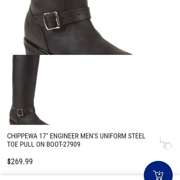 Mens size 7 1/2 Chippewa 17" steele toe boot
          
      NWT