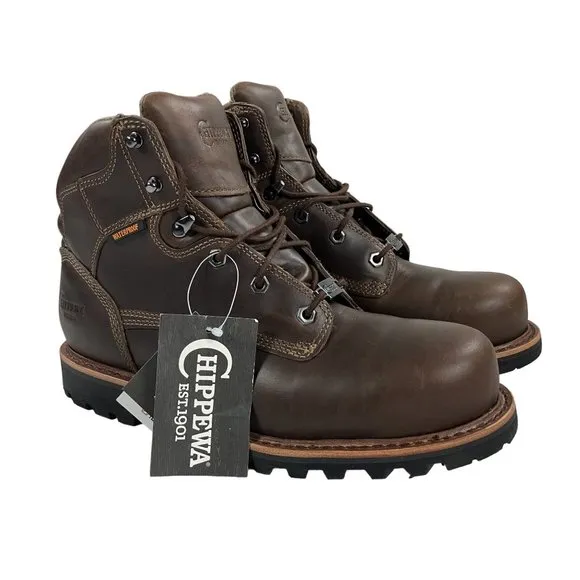 Chippewa Bolville Fossil 6" Work Boots 73201 Mens 11 EE Safety Toe Brown NEW
          
      NWT