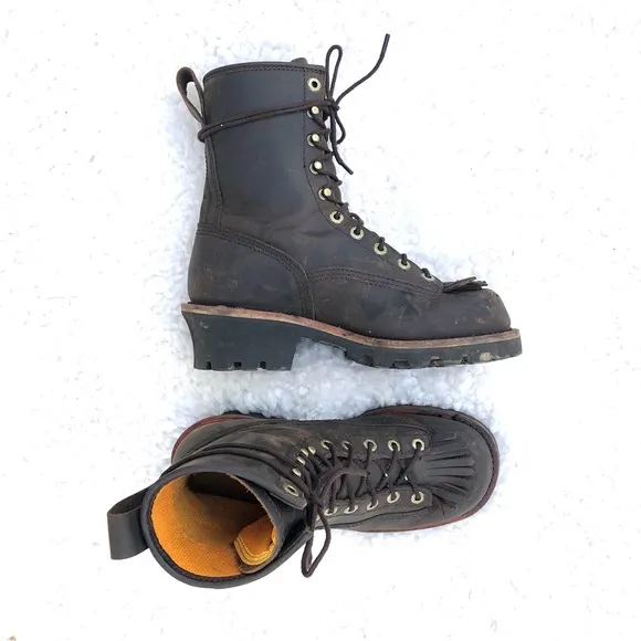 Chippewa Kiltie Boots Safety Toe Sz 6.5
