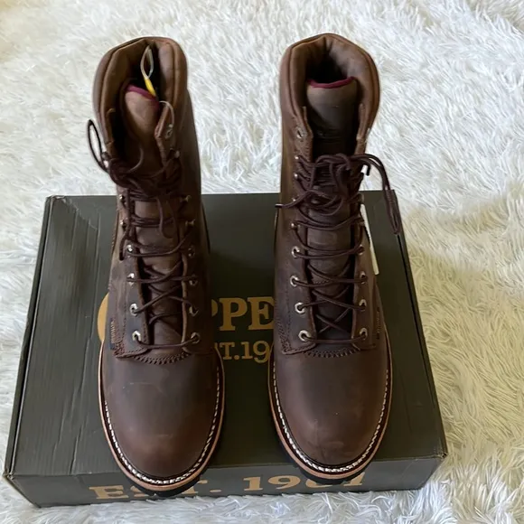 Chippewa super DNA tan 9" waterproof plain steel logger boots size 10EEE
          
      NWT