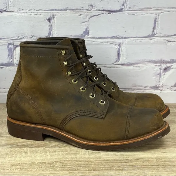 Chippewa L.L. Bean Katahdin Iron Works Engineer Vibram Leather Work Boots