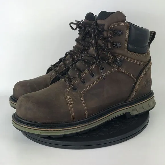 Danner Yard 6" Brown Leather Steel Toe Wedge Hot Work Boots Men's Size 11 2E